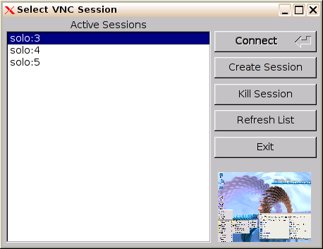 VncSelector screen shot